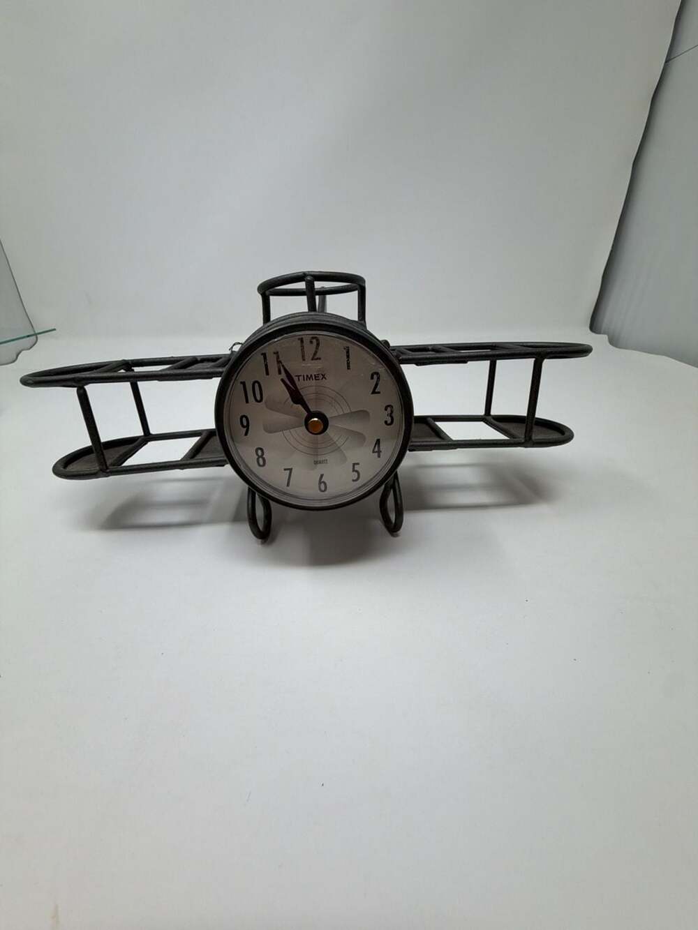 Timex Quartz Airplane Desk Clock Novelty Aviation Decor